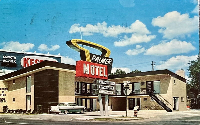 Palmer Motel - Vintage Postcard Back (newer photo)